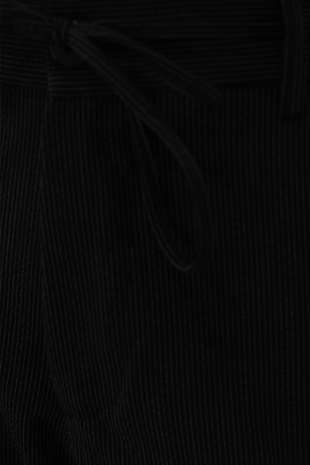 Erkek Siyah Bağcıklı Smart Casual Dynamic Fit Pantolon