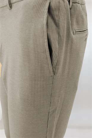 Gri Dynamic Fit Lastikli İpli Erkek Pantolon | Konforlu Smart Casual