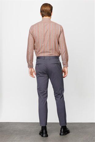 Antrasit Erkek Pamuklu Kumaş Pantolon Regular Fit – Rahat Kalıp Günlük Ofis Stili