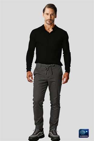 Gri Premium Jogger Erkek Pantolon – Dynamic Fit