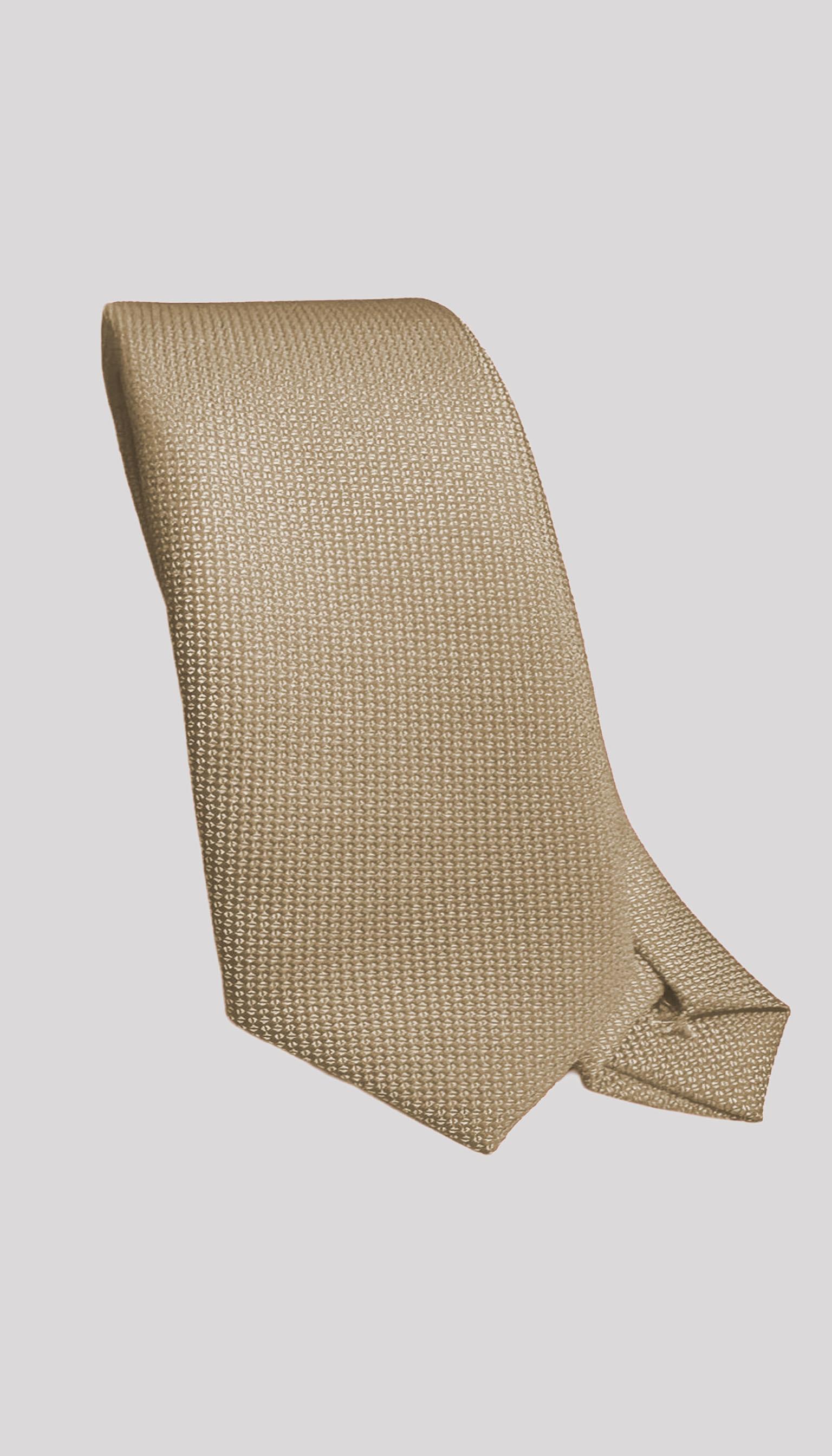 Erkek Ekru   Kravat Mendilli