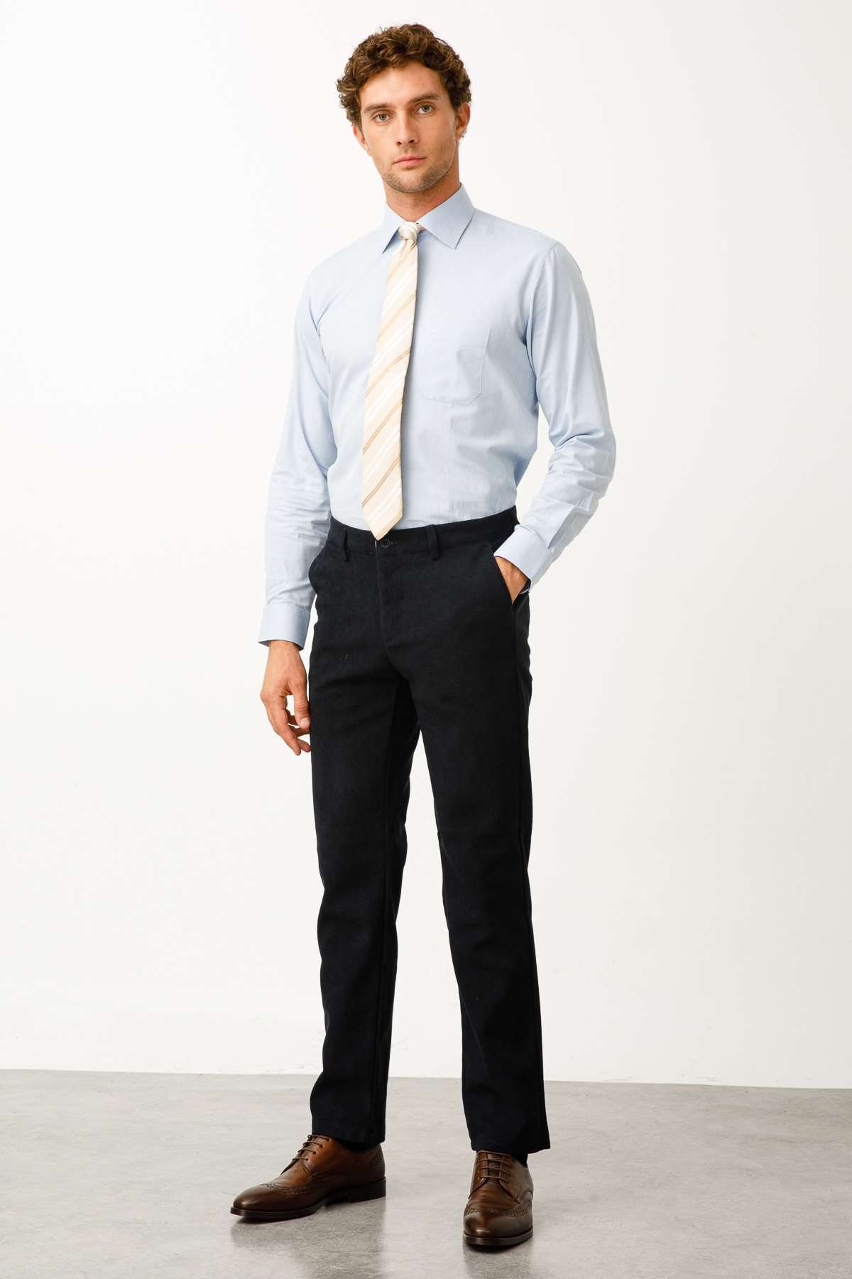ERKEK LACİVERT REGULARFIT / RAHAT KALIP STD PANTOLON