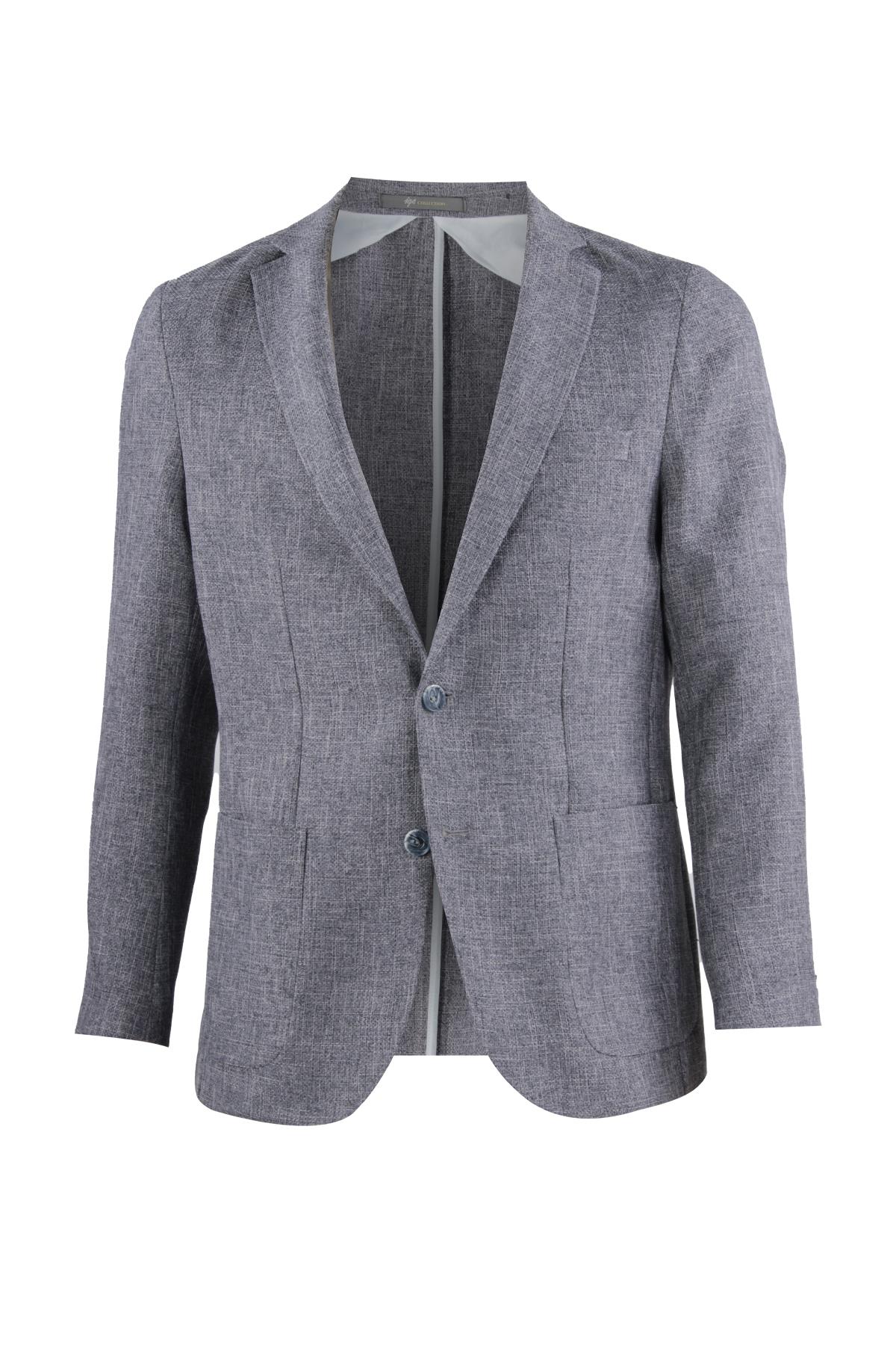 ERKEK LACİVERT SLIM FIT / DAR KALIP İNCE MONO YAKA CEKET