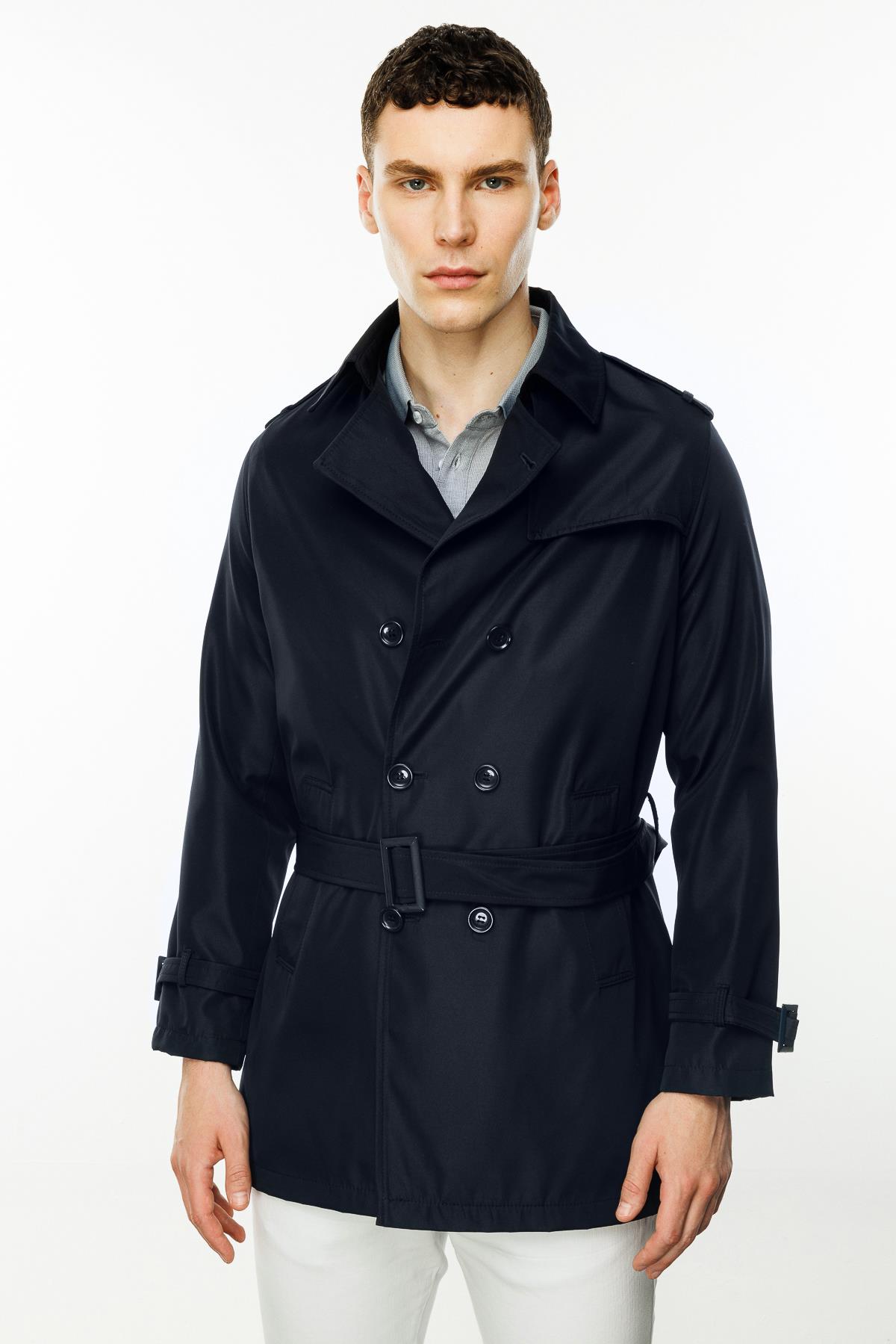 ERKEK LACİVERT STANDART STD TRENCH