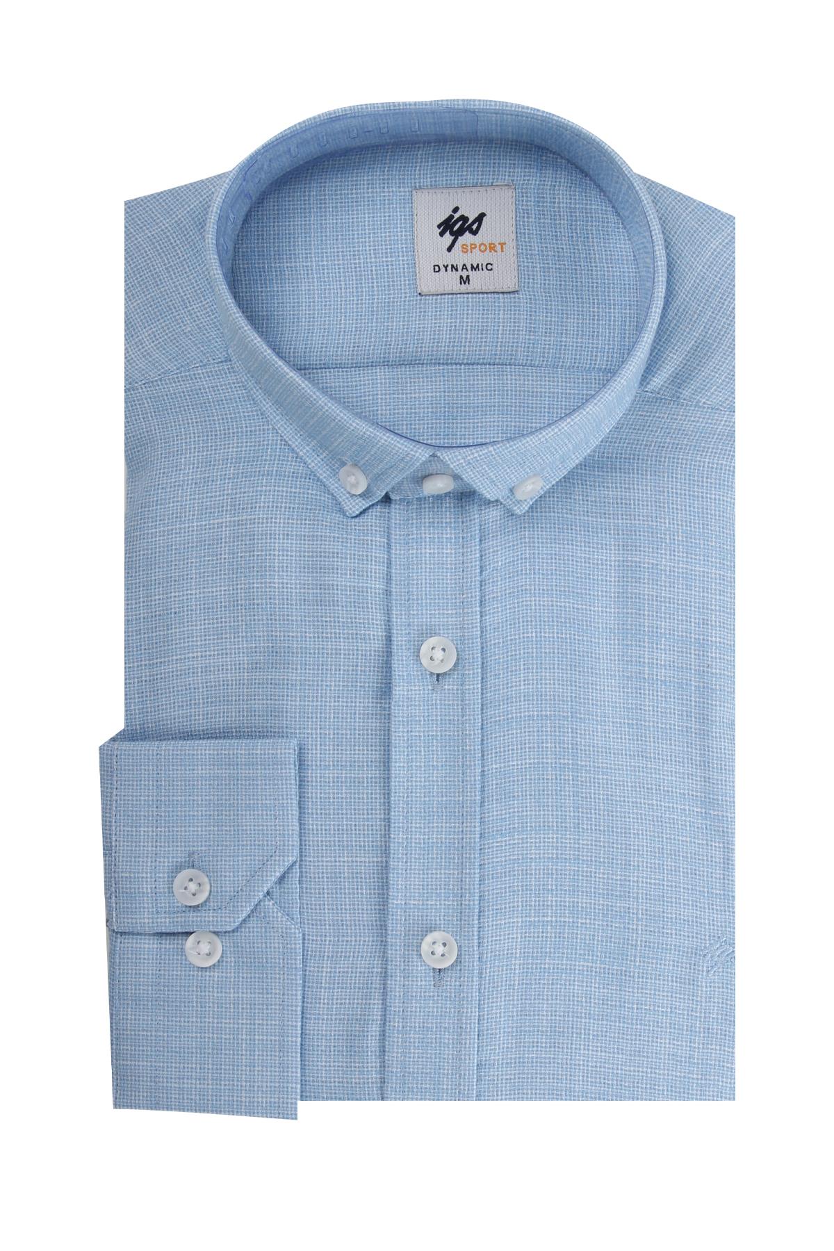 ERKEK MAVİ DYNAMİCFİT TED BAKER DÜĞMELİ GÖMLEK