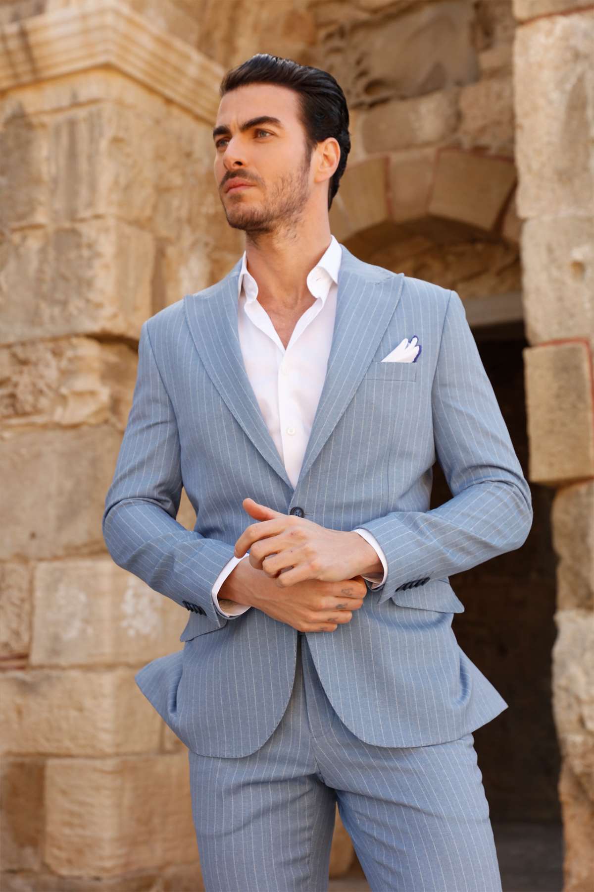 ERKEK MAVİ SLIM FIT / DAR KALIP STD TAKIM ELBİSE