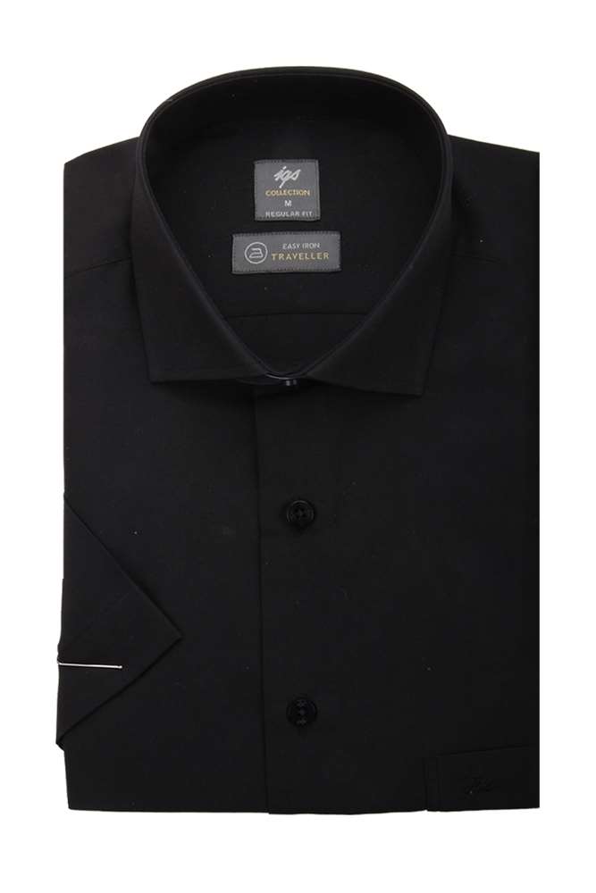 ERKEK SİYAH REGULARFIT / RAHAT KALIP STD GÖMLEK K.K