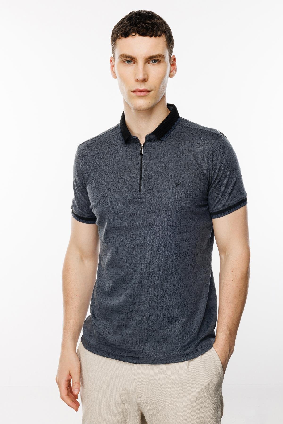 ERKEK SİYAH STANDART POLO YAKA TİŞÖRT İGS Online