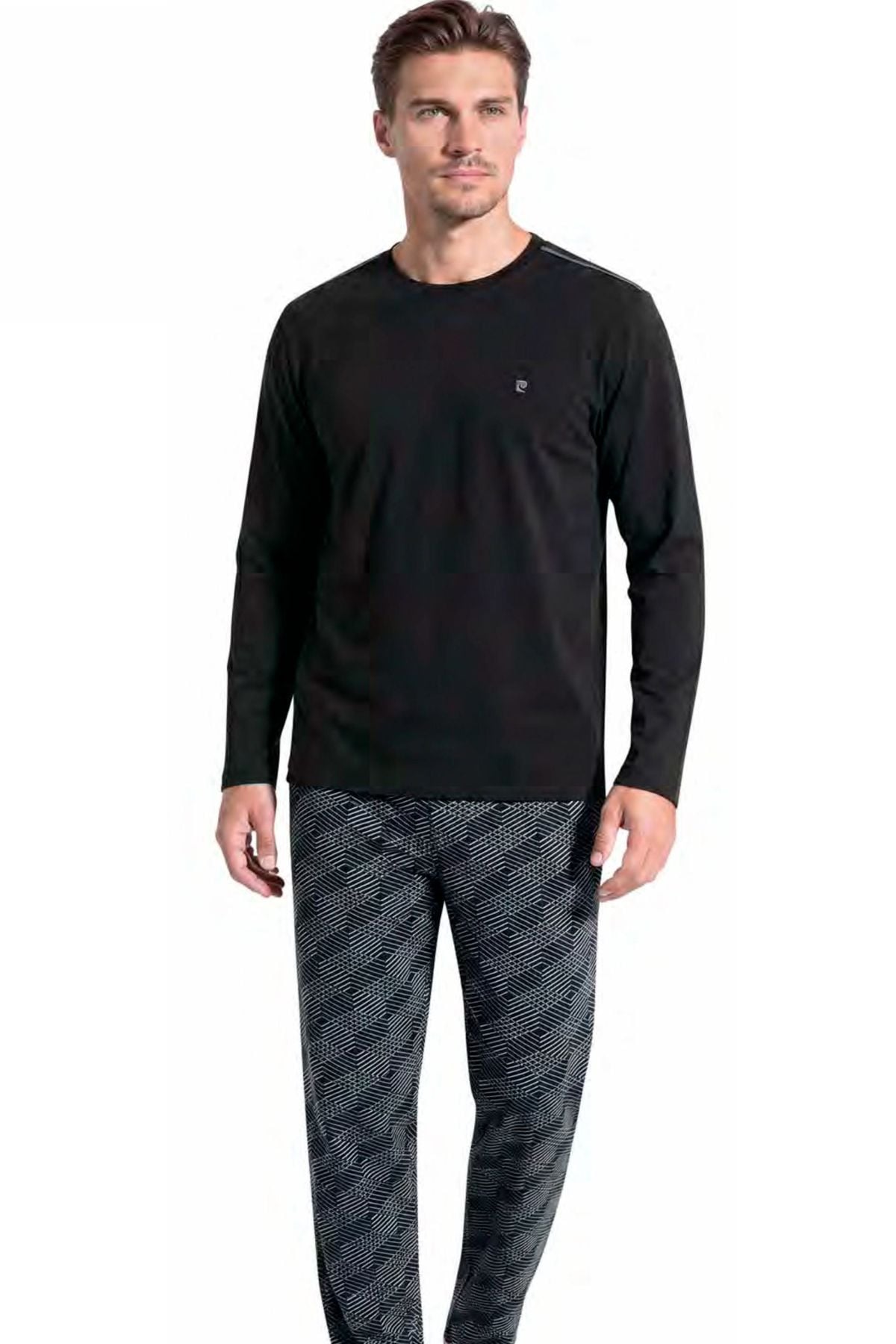 	Pierre Cardin 6149 Erkek Sıyah Uzun Kollu Bisiklet Yaka Pijama Takımı