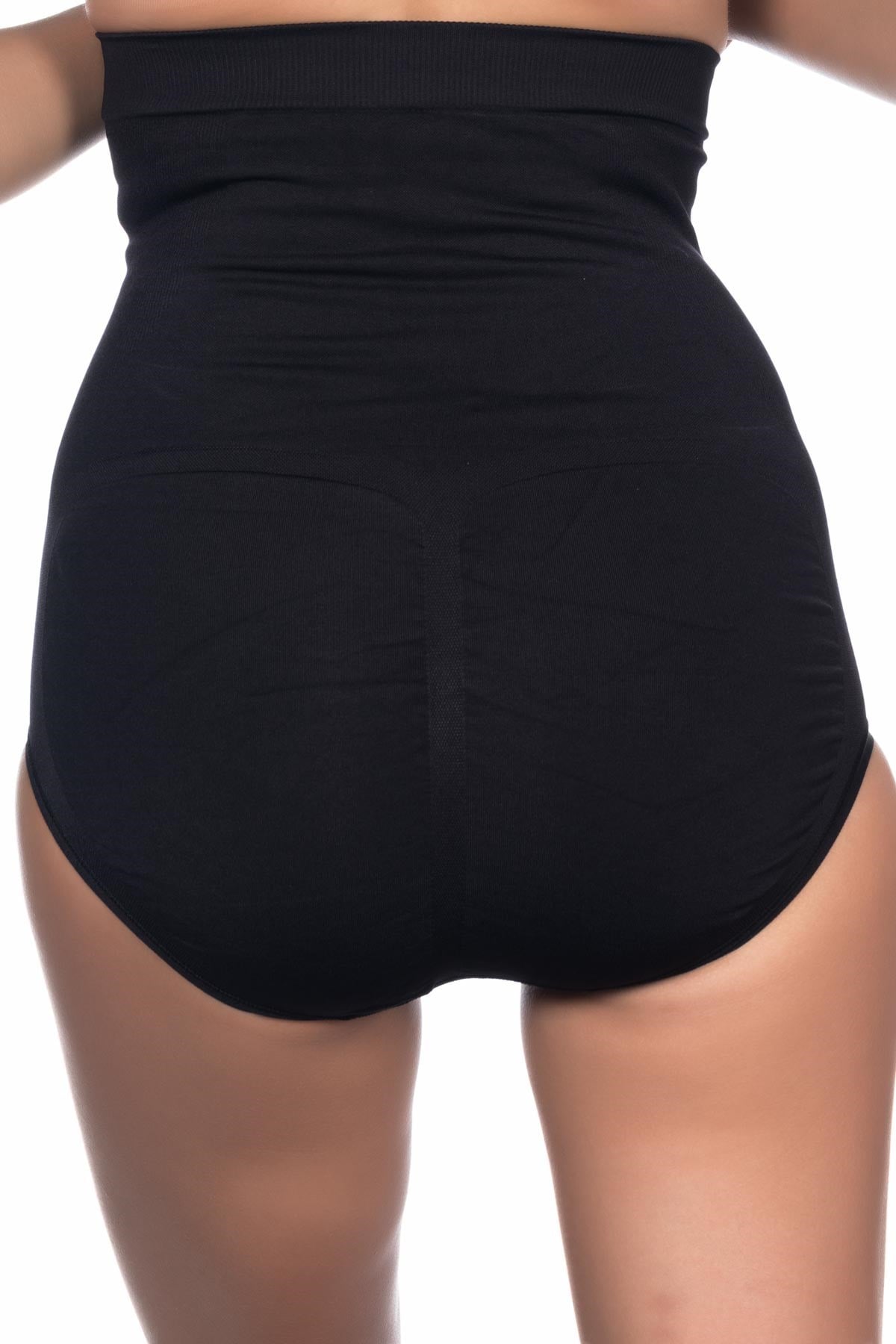 Emay 2008 Dikişsiz Yüksek Bel Slip Korse Siyah