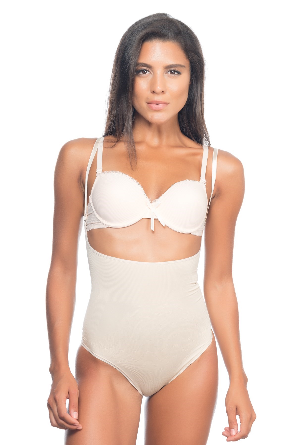 Emay 2073 Göğsü Açık Body Slip Korse Ten