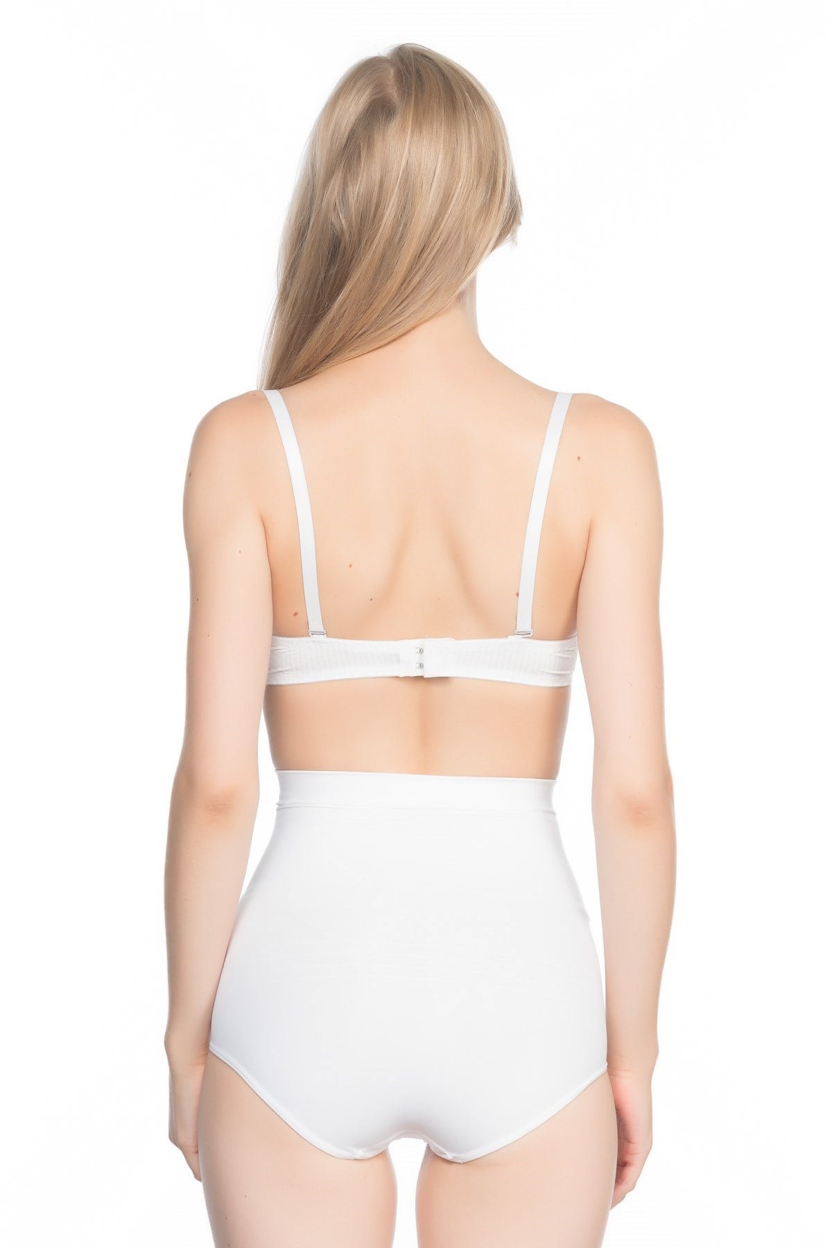 Emay 7024 Yüksek Bel Slip Korse Beyaz