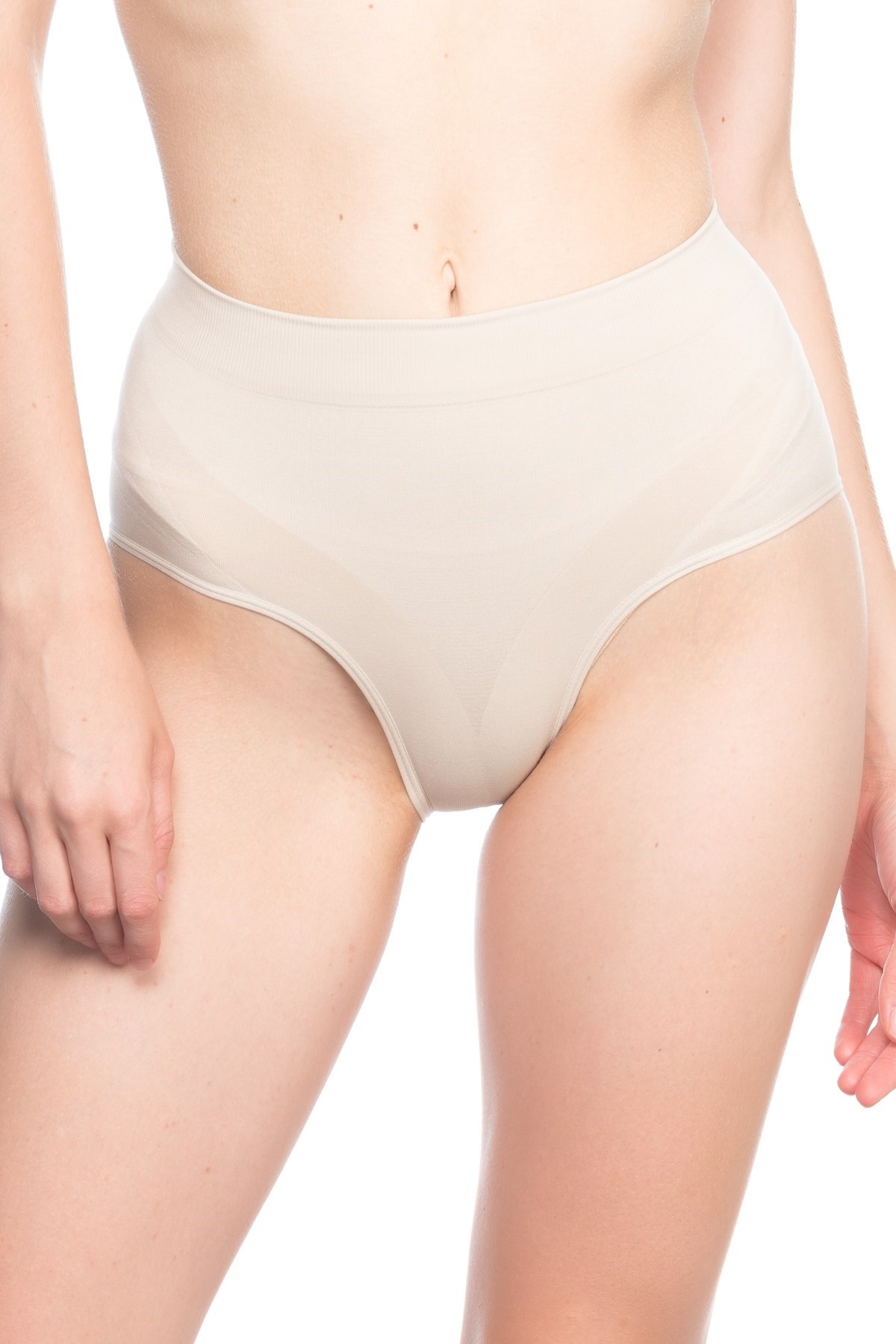 Emay 7025 Dikişsiz Düşük Bel İnce Slip Korse Ten