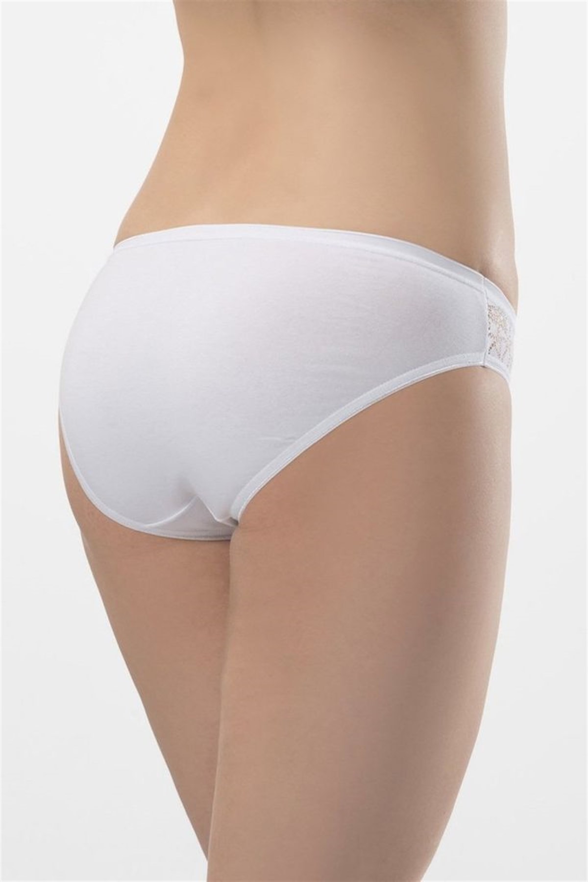 Türen Kadın Beyaz 2li Likralı Dantelli Bikini Külot 261