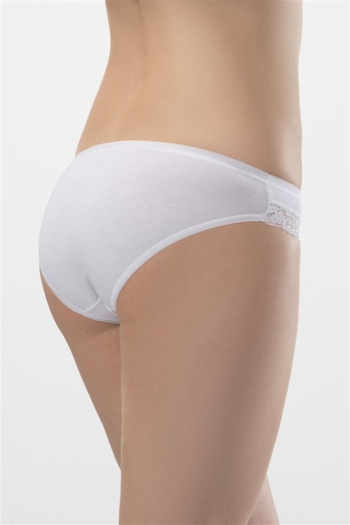 Türen Kadın Beyaz 2li Likralı Fistolu Bikini Külot 238