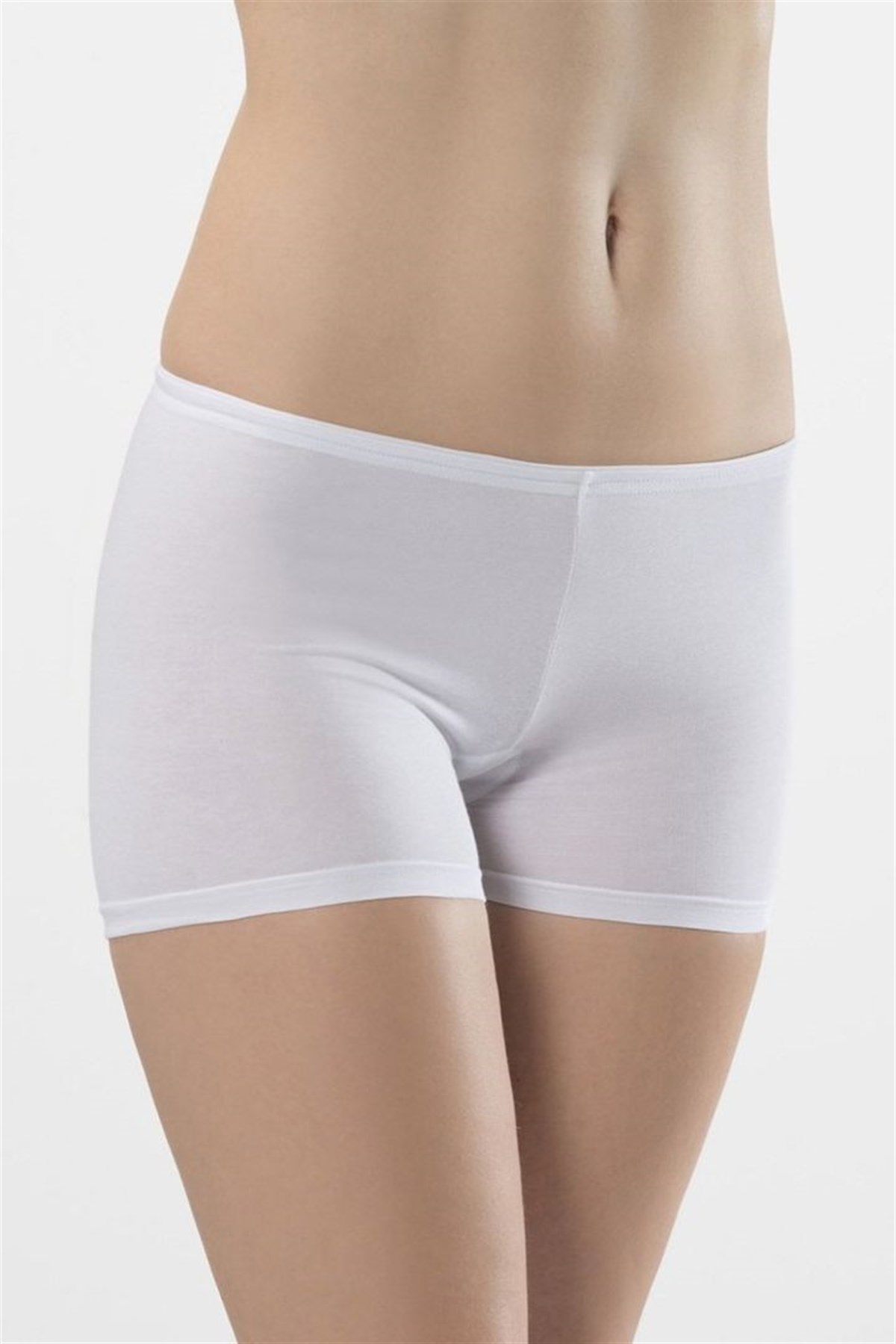 Türen Kadın Beyaz 2li Likralı Kısa Şort 979