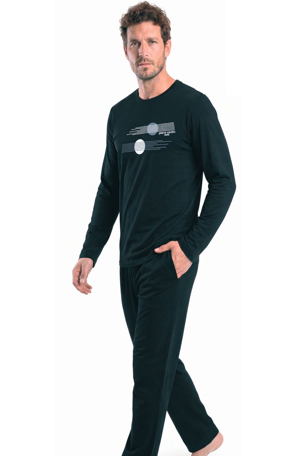 	Pierre Cardin 6153 Erkek Sıyah Uzun Kollu Bisiklet Yaka Pijama Takımı