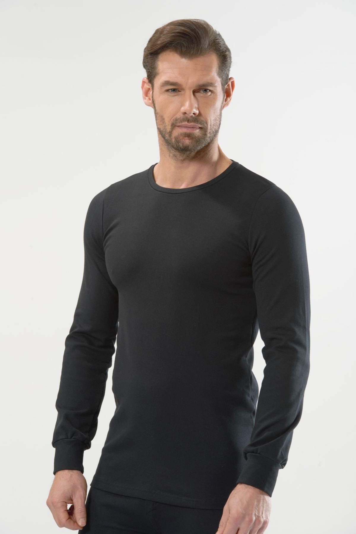 Anıt 1122 Siyah İnterlok Bisiklet Yaka Uzun Kol Erkek İçlik Termal ÜstTermal ÜstAnıt Lingerie