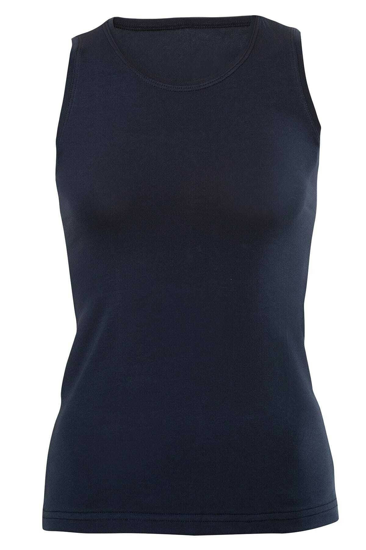 Anıt 2179 Kadın Lacivert O Yaka Sıfır Kol AtletKadın AtletAnıt Lingerie
