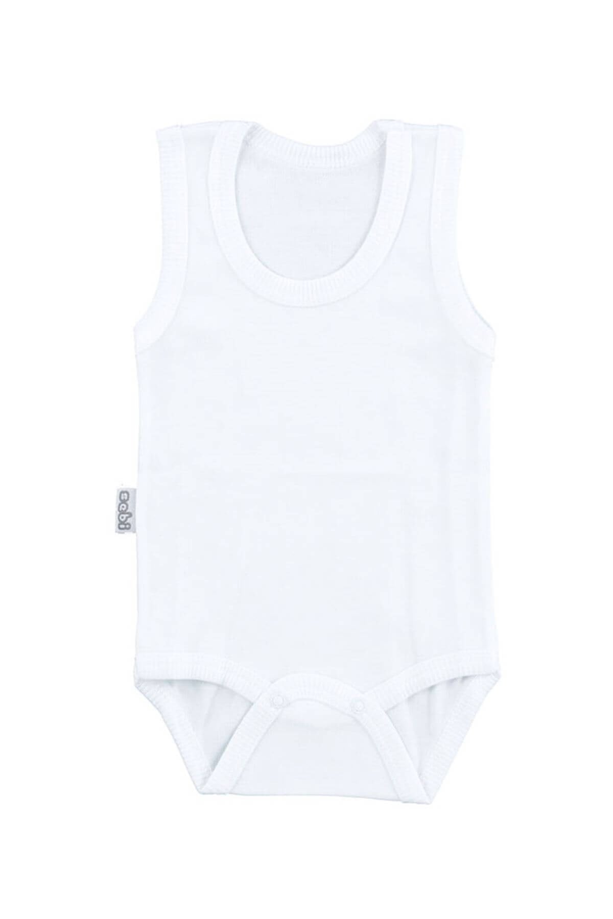Bebek Ekru Body Pamuklu Askılı Çıtçıtlı Badi SB155Erkek Bebek BodySebi