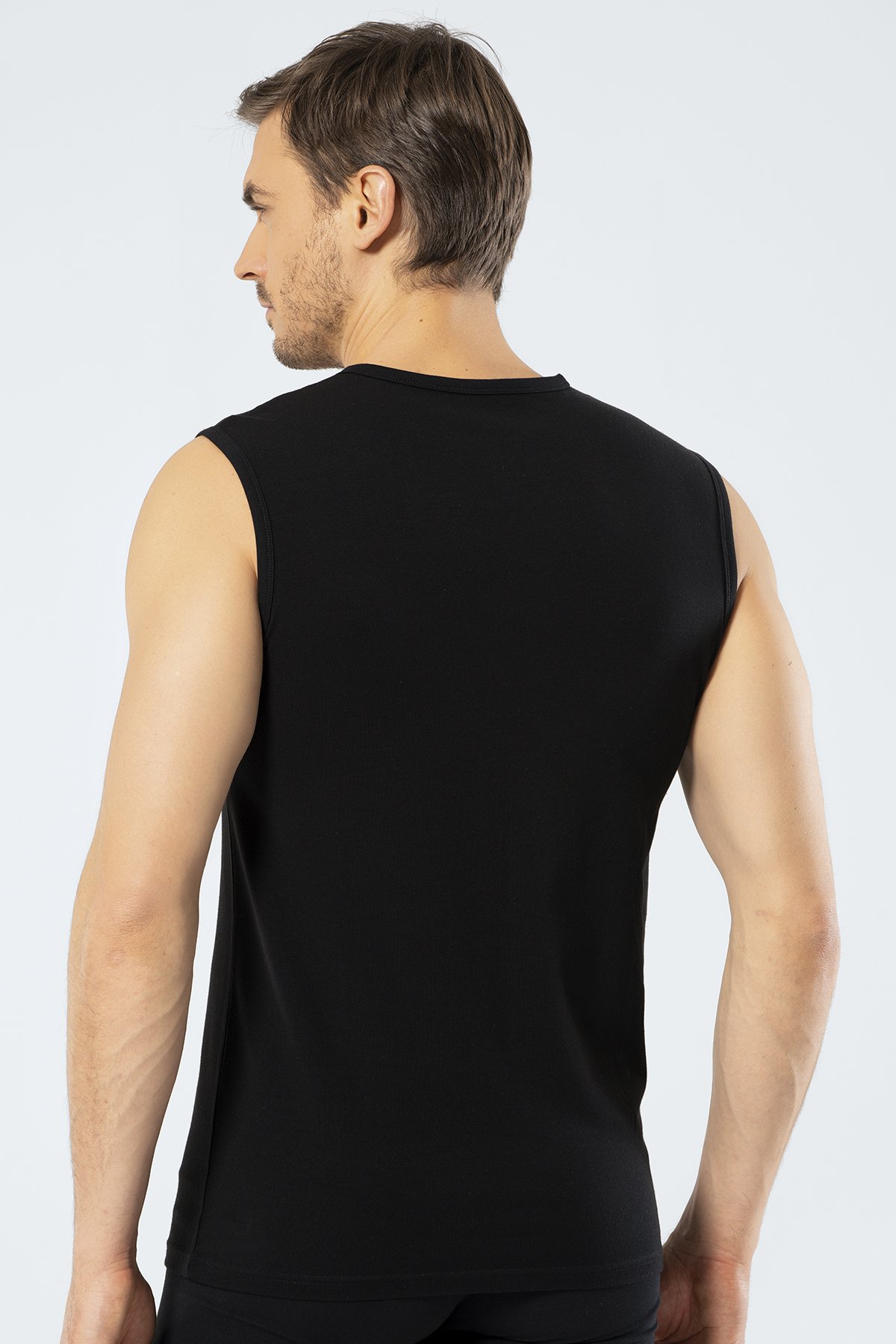 Cacharel 1304 Siyah Erkek Spor V Yaka Atlet