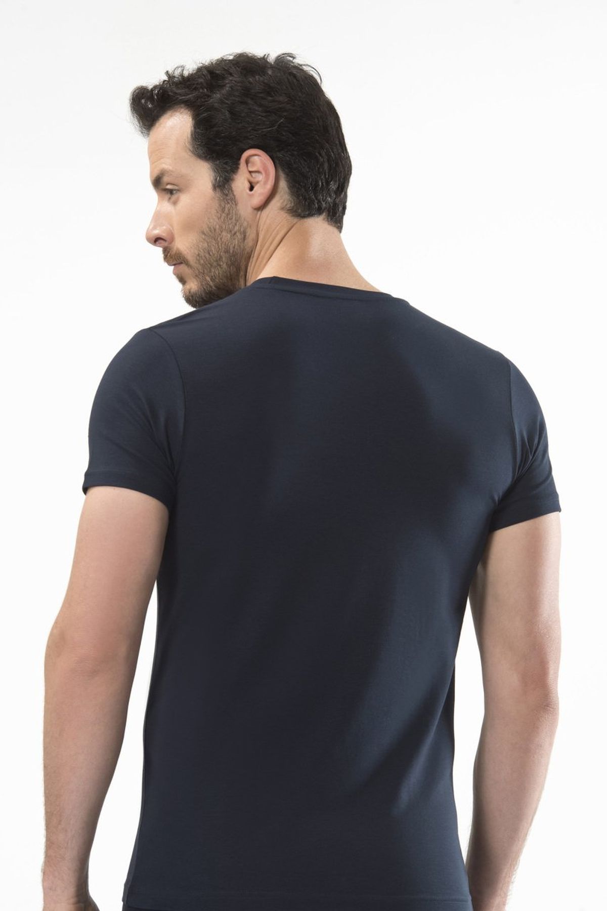 Cacharel 1307 Lacivert Erkek O Yaka Kısa Kollu T-Shirt