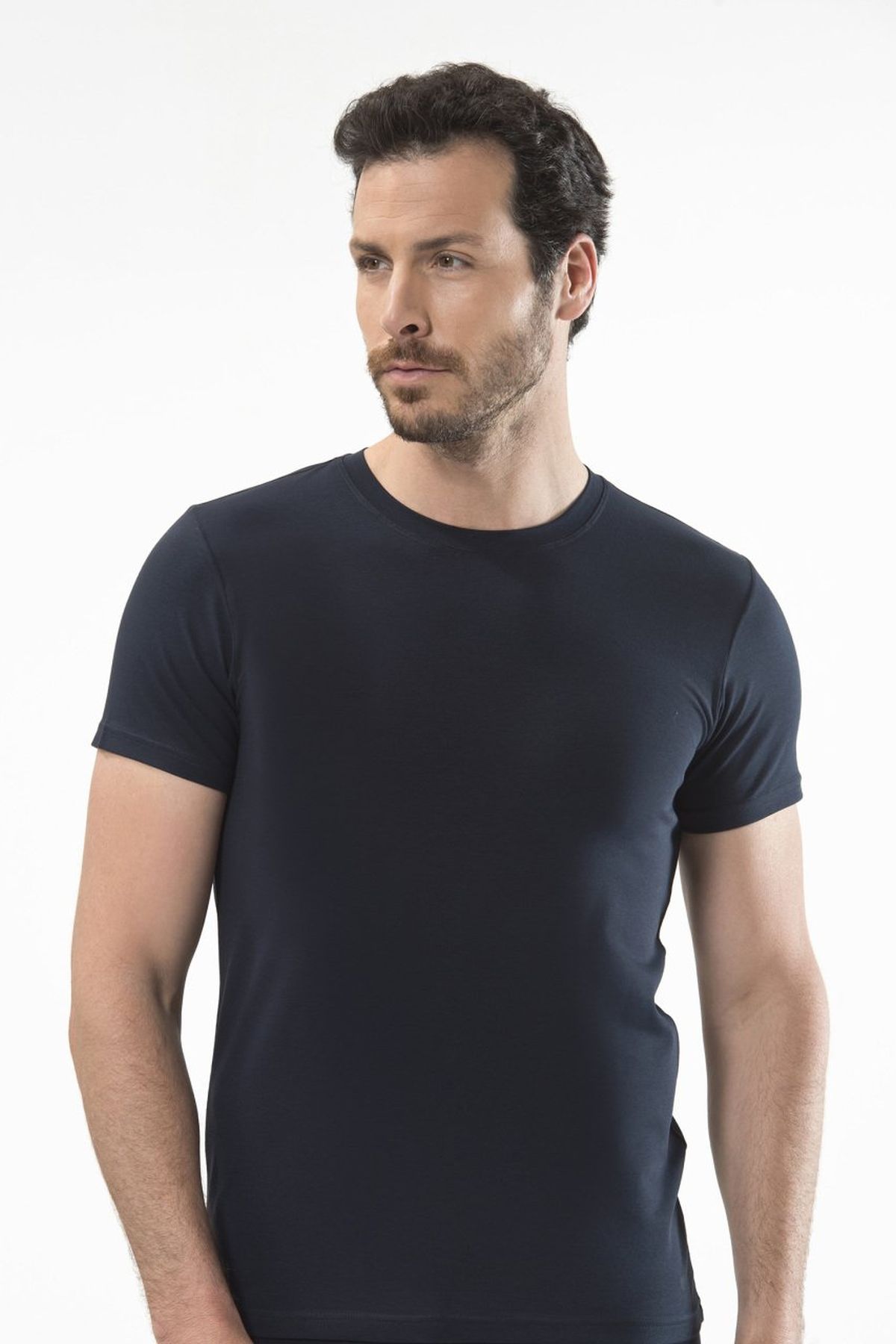 Cacharel 1307 Lacivert Erkek O Yaka Kısa Kollu T-Shirt