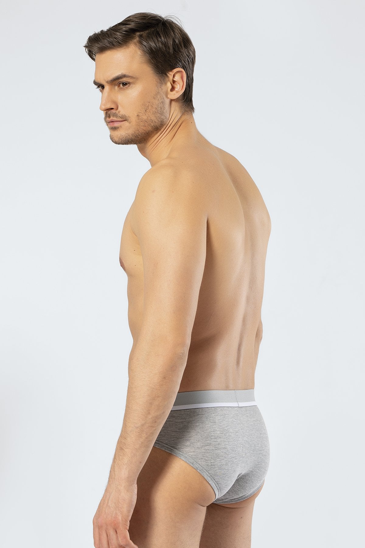 Cacharel 1311 Gri Melanj Erkek Bantlı Slip
