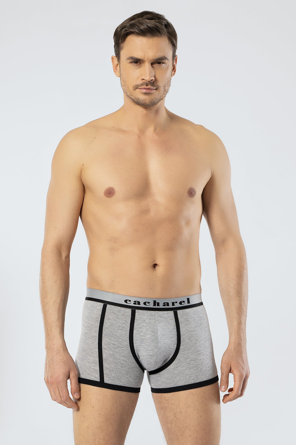 Cacharel 1322 Siyah Gri Erkek 2Li Boxer