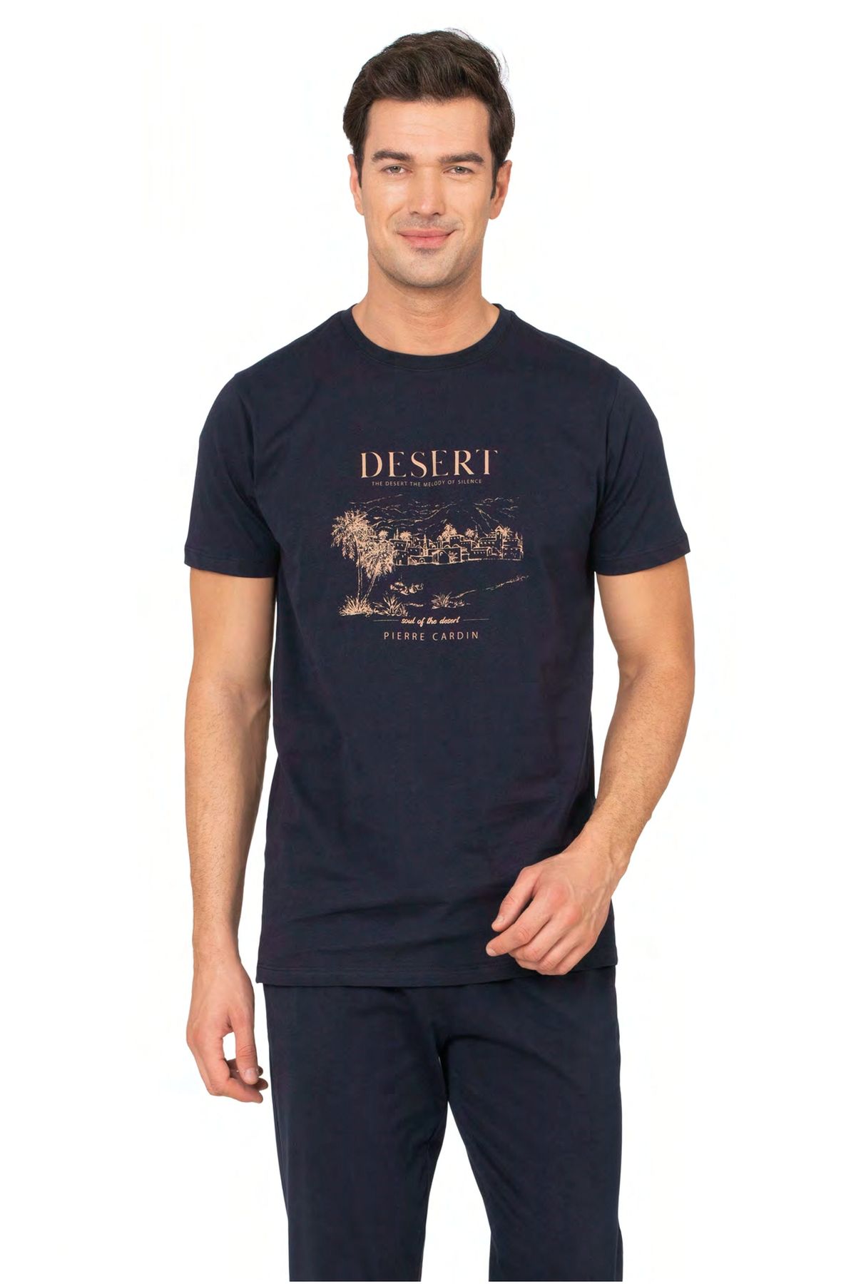 	Pierre Cardin 6138 Erkek Lacıvert Kısa Kollu Yuvarlak Yaka Pijama Takımı