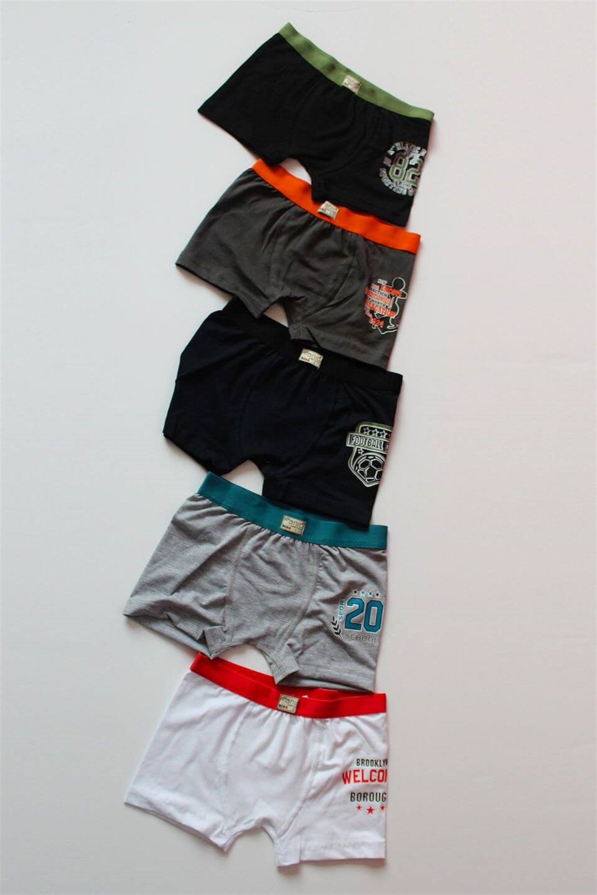 Erkek Çocuk Pamuklu Asorti Boxer 10lu Paket
