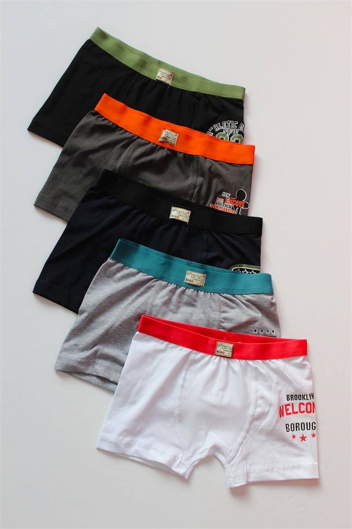Erkek Çocuk Pamuklu Asorti Boxer 10lu Paket
