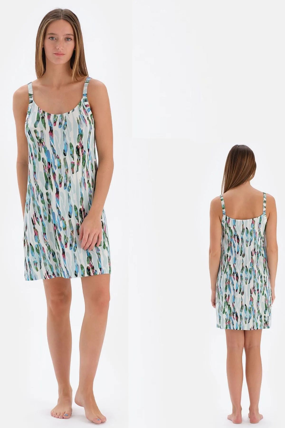 Eros 33584 Kadın Mint Askılı Gecelik