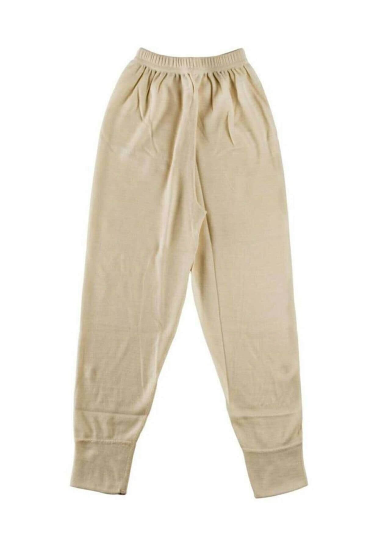 HasYün İçlik 550 Krem Çocuk Unisex Uzun Yün İçlik Termal Don