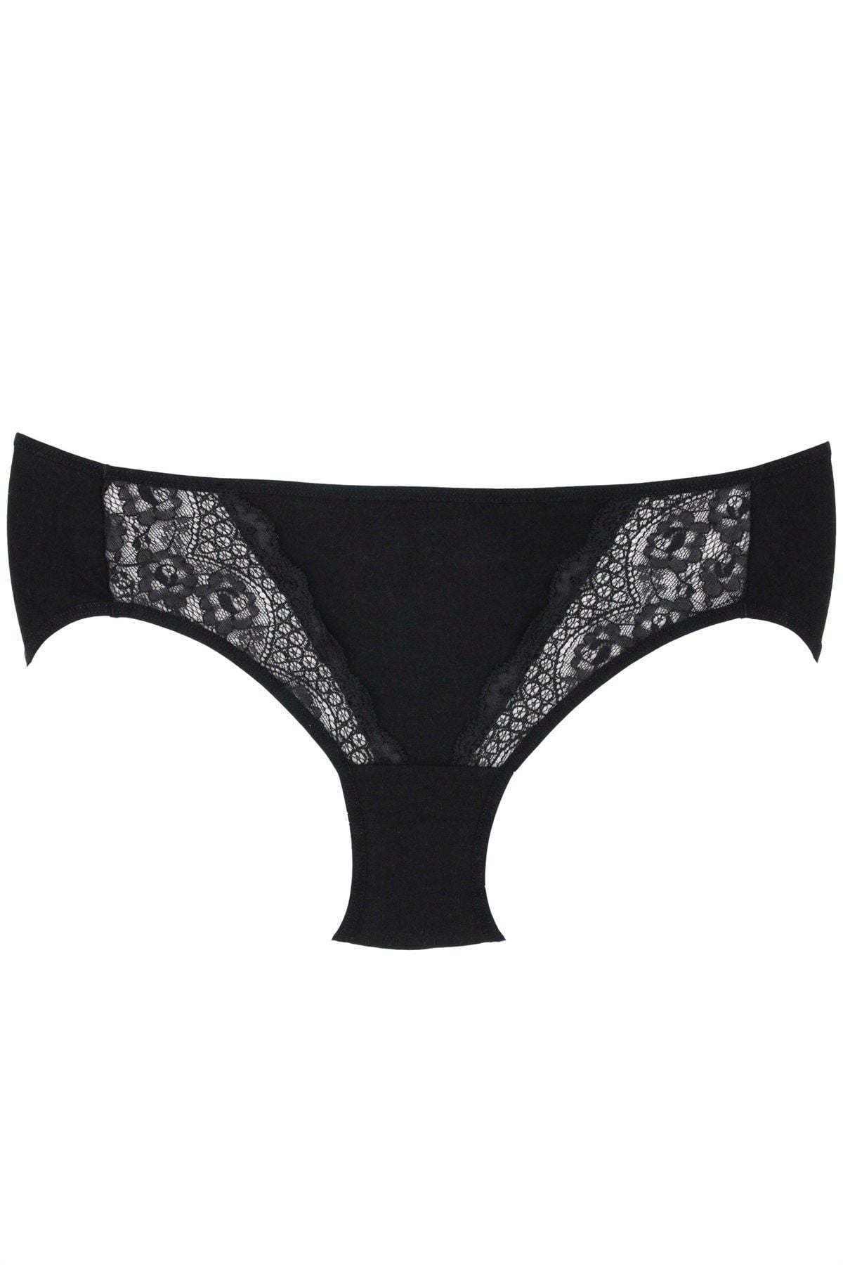 Magic Form 580 Kadın Siyah Normal Bel Dantelli Külot