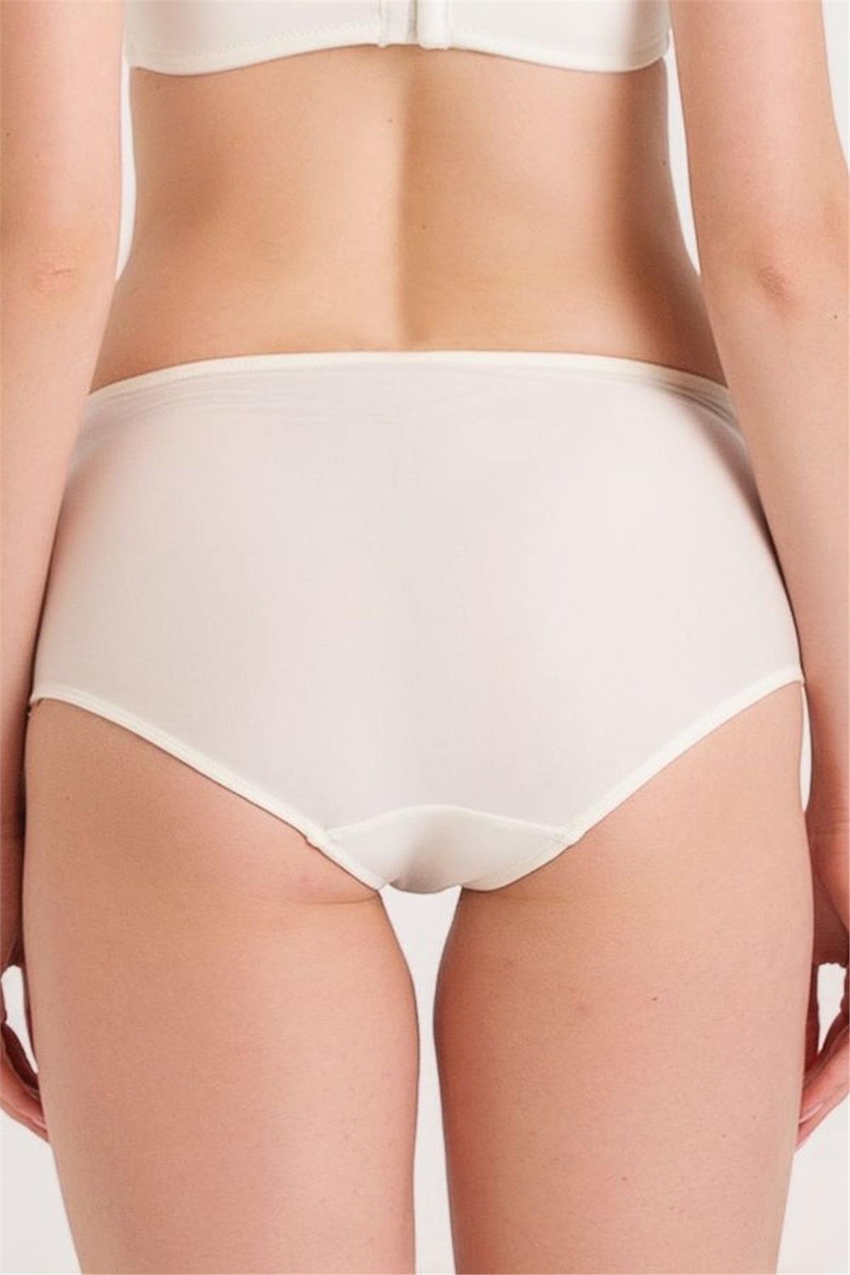 Magic Form 783 Kadın Ekru Geniş Kenarlı Yüksek Bel Tüllü Külot