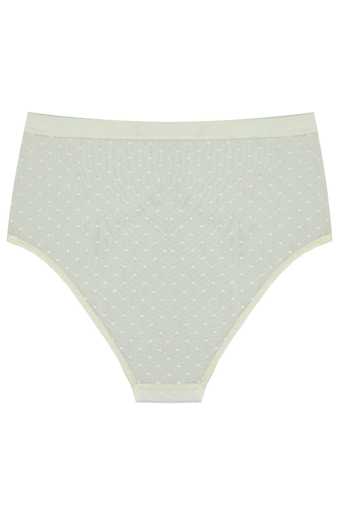 Magic Form 795 Kadın Ekru Kafes Dantelli Külot