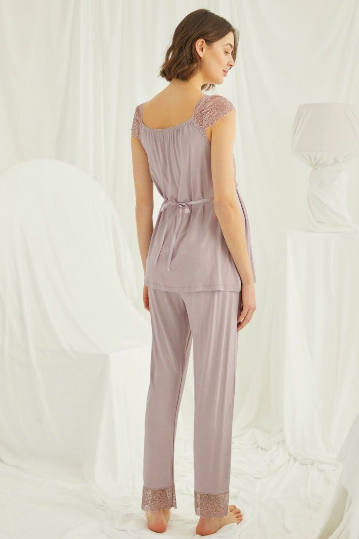 Monamise Kadın Vizon Hamile Lohusa Pijama Takım 18440
