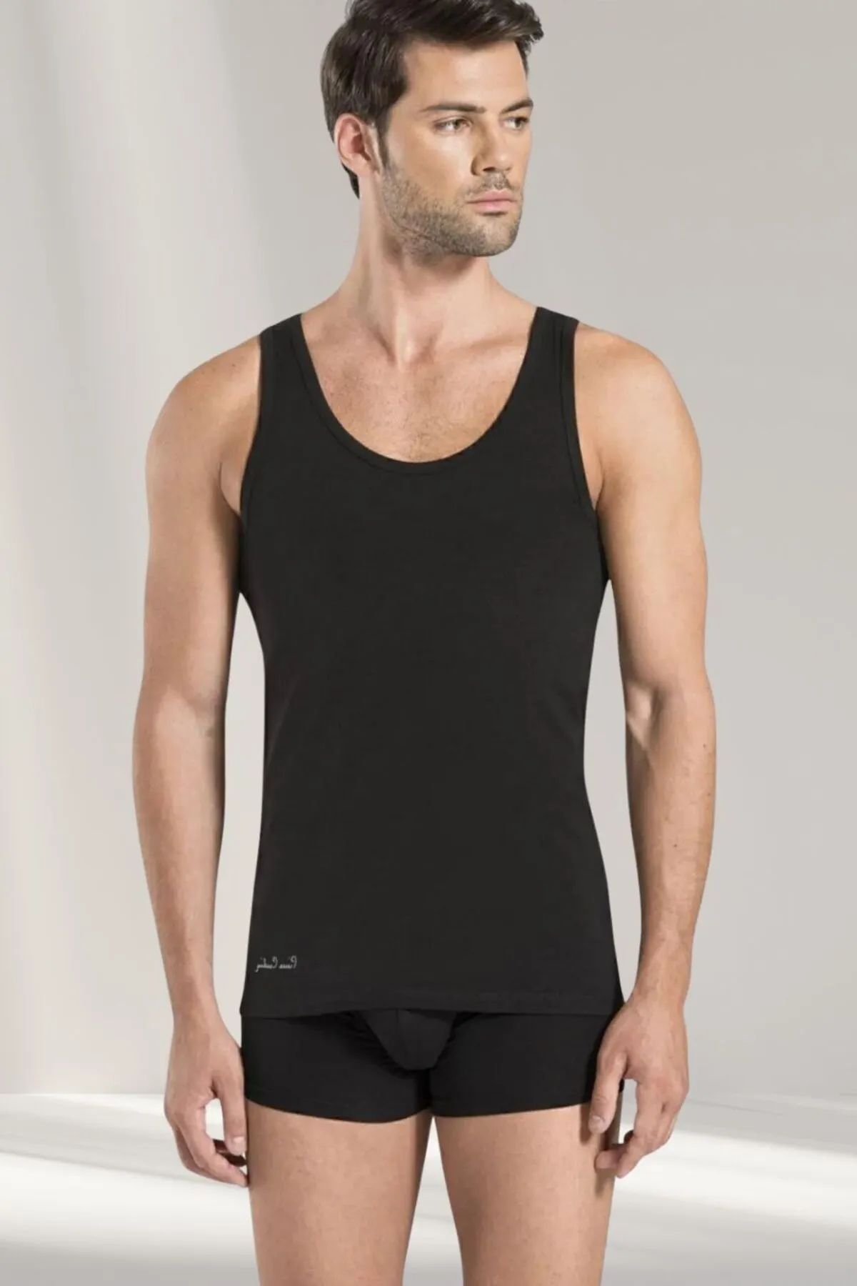 Pierre Cardin 145 Erkek Sıyah Penye 2Li Modal Atlet Boxer Takım