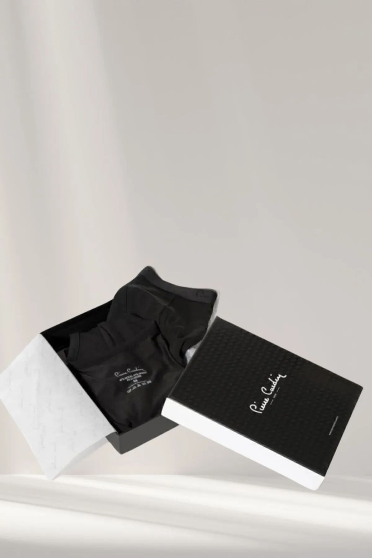 Pierre Cardin 145 Erkek Sıyah Penye 2Li Modal Atlet Boxer Takım