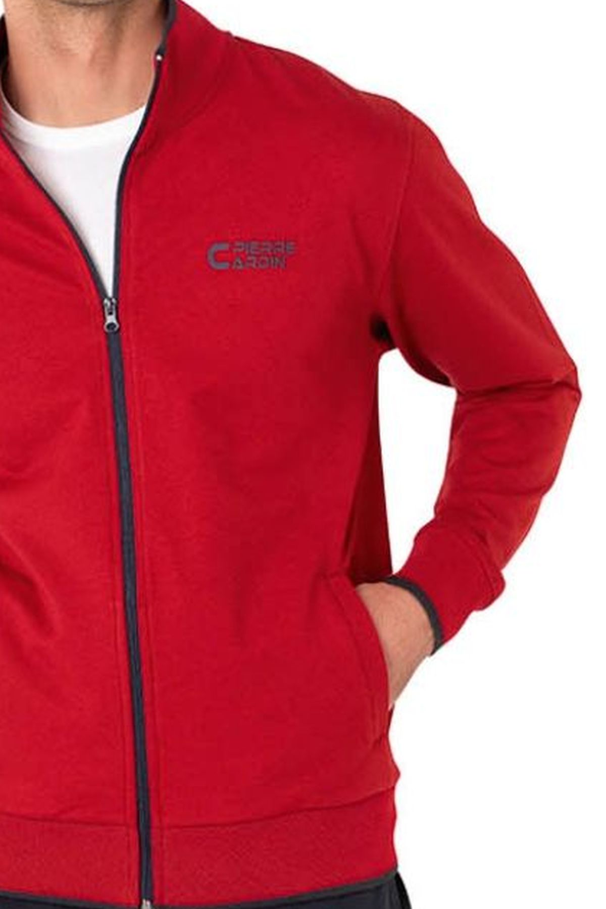 Pierre Cardin 7120 Erkek Bordo Uzun Kollu Dik Yaka Eşofman Takımı