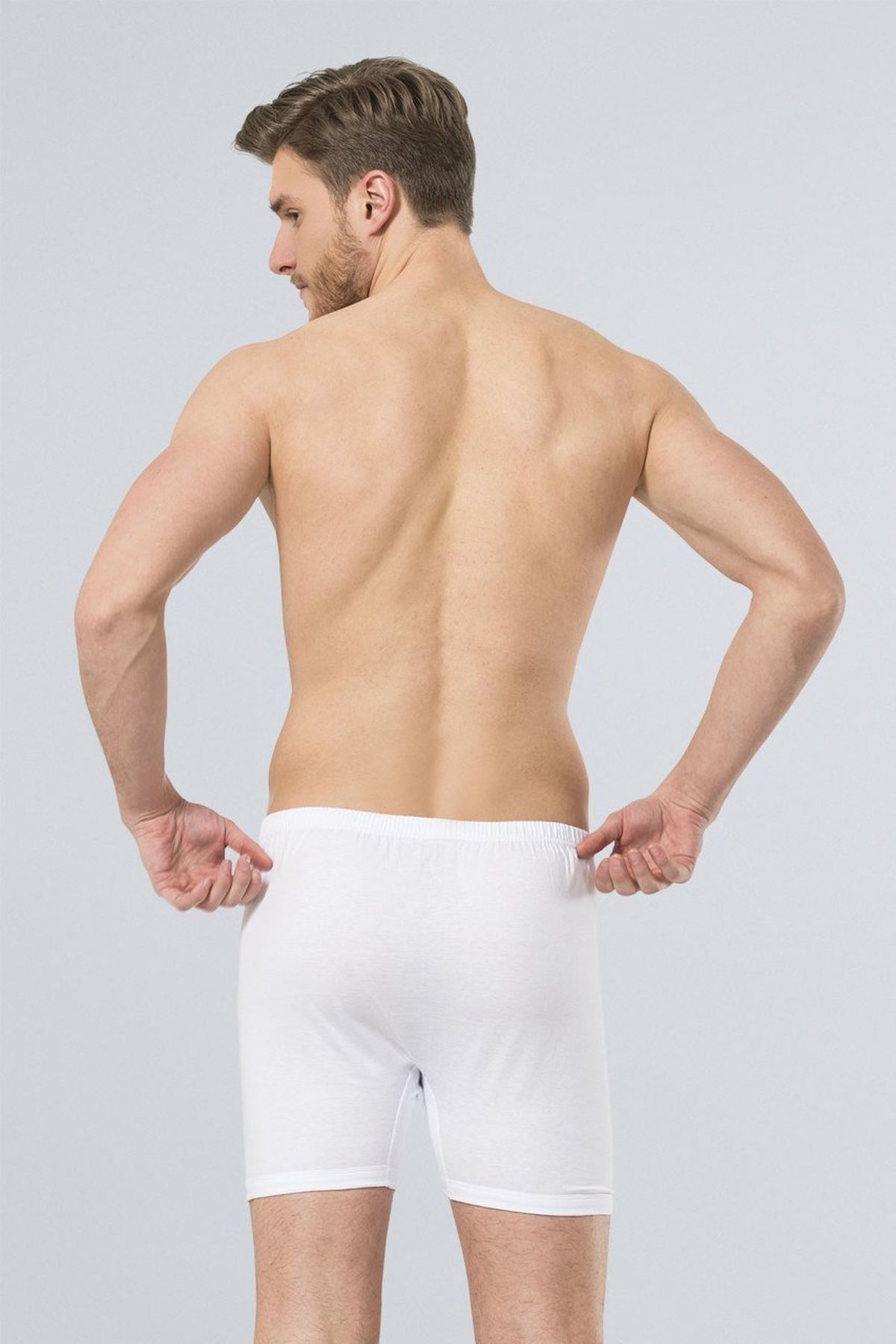 Türen 114 Beyaz Erkek 2li Penye Arjantin Boxer