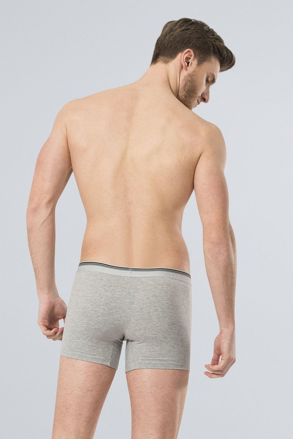 Türen 126 Gri 2li Erkek Likralı Boxer