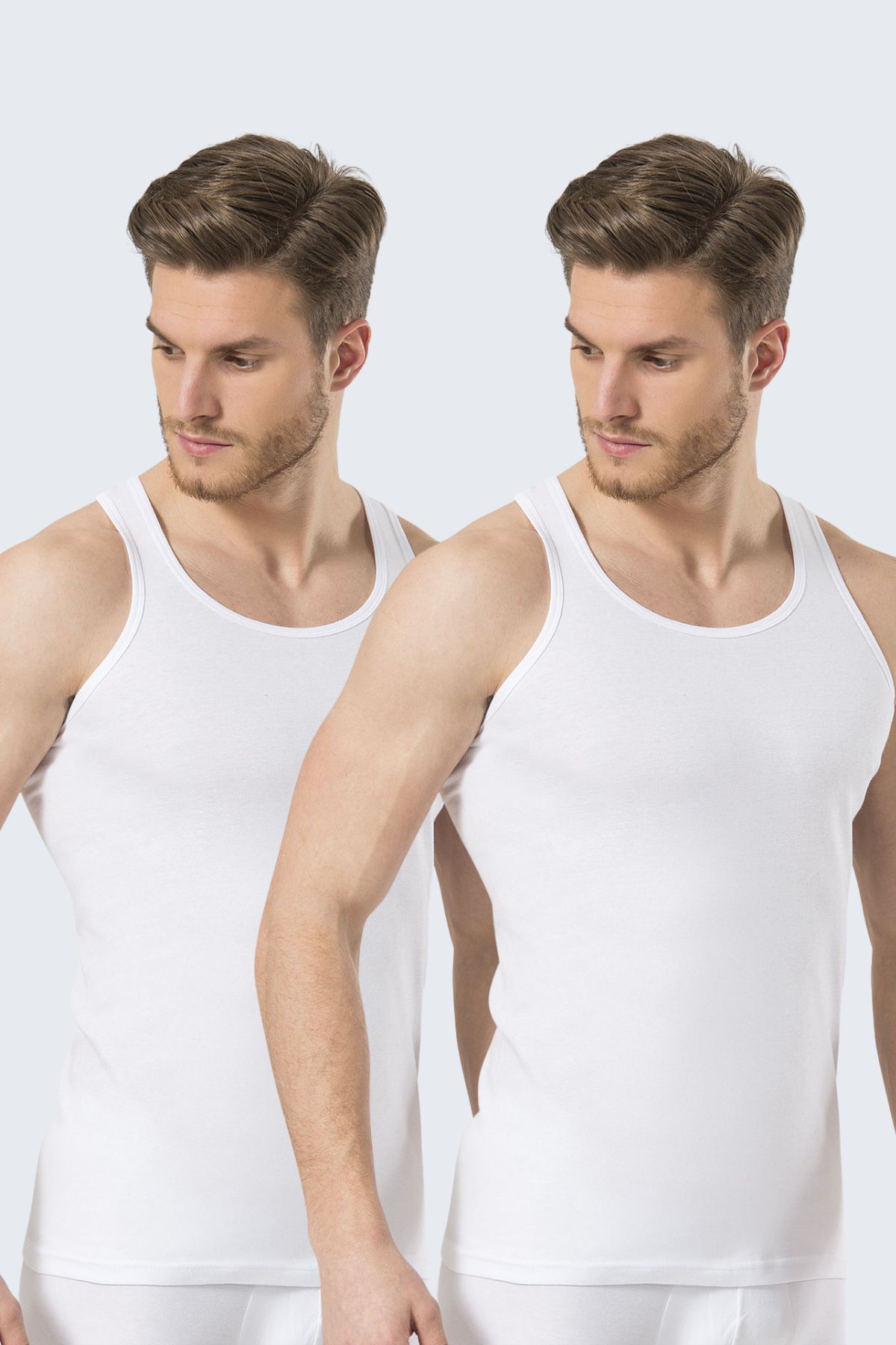 Türen 131 Beyaz Erkek 2li Spor Ribana Atlet