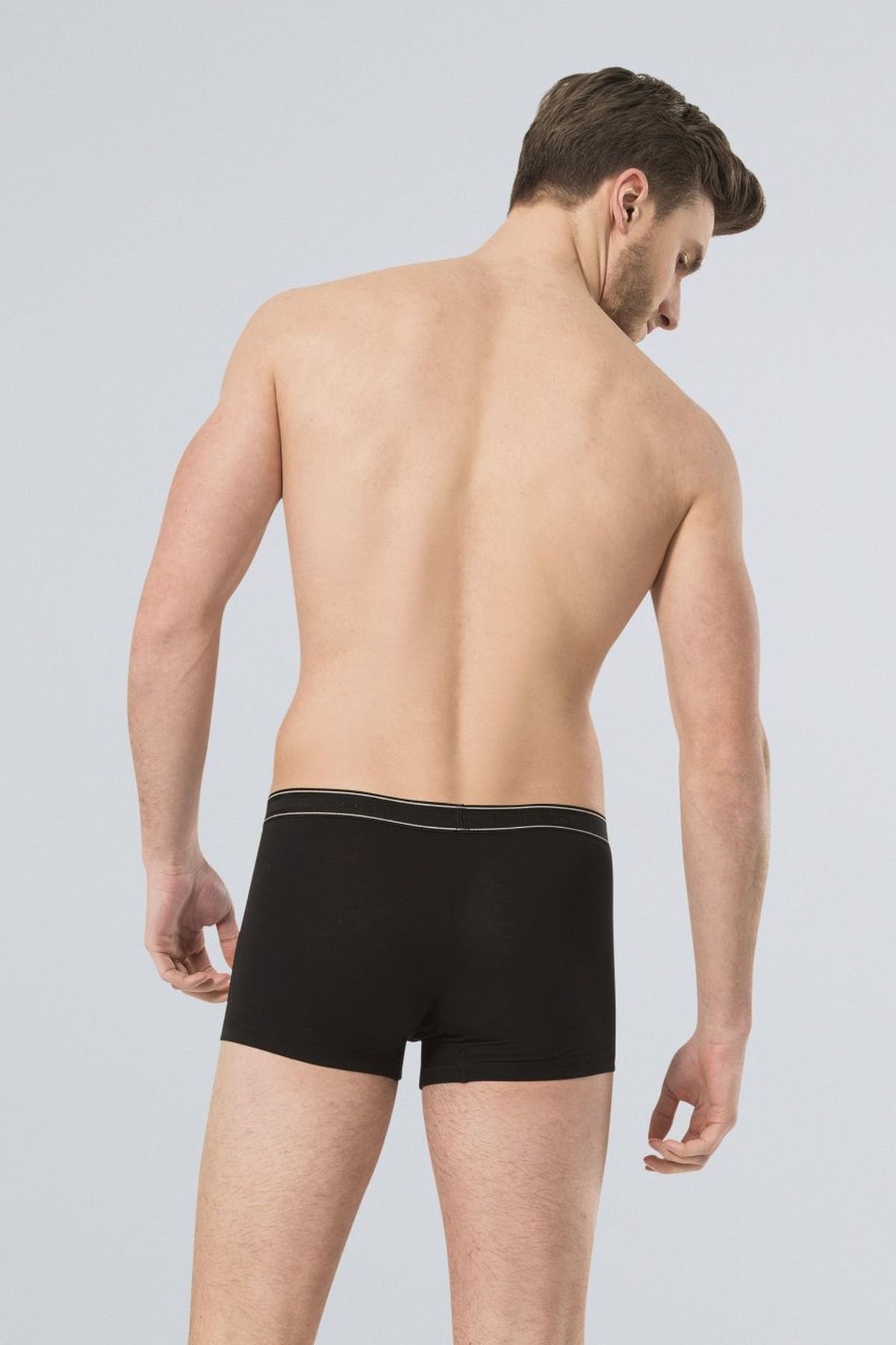 Türen 165 Siyah Erkek Likralı Boxer