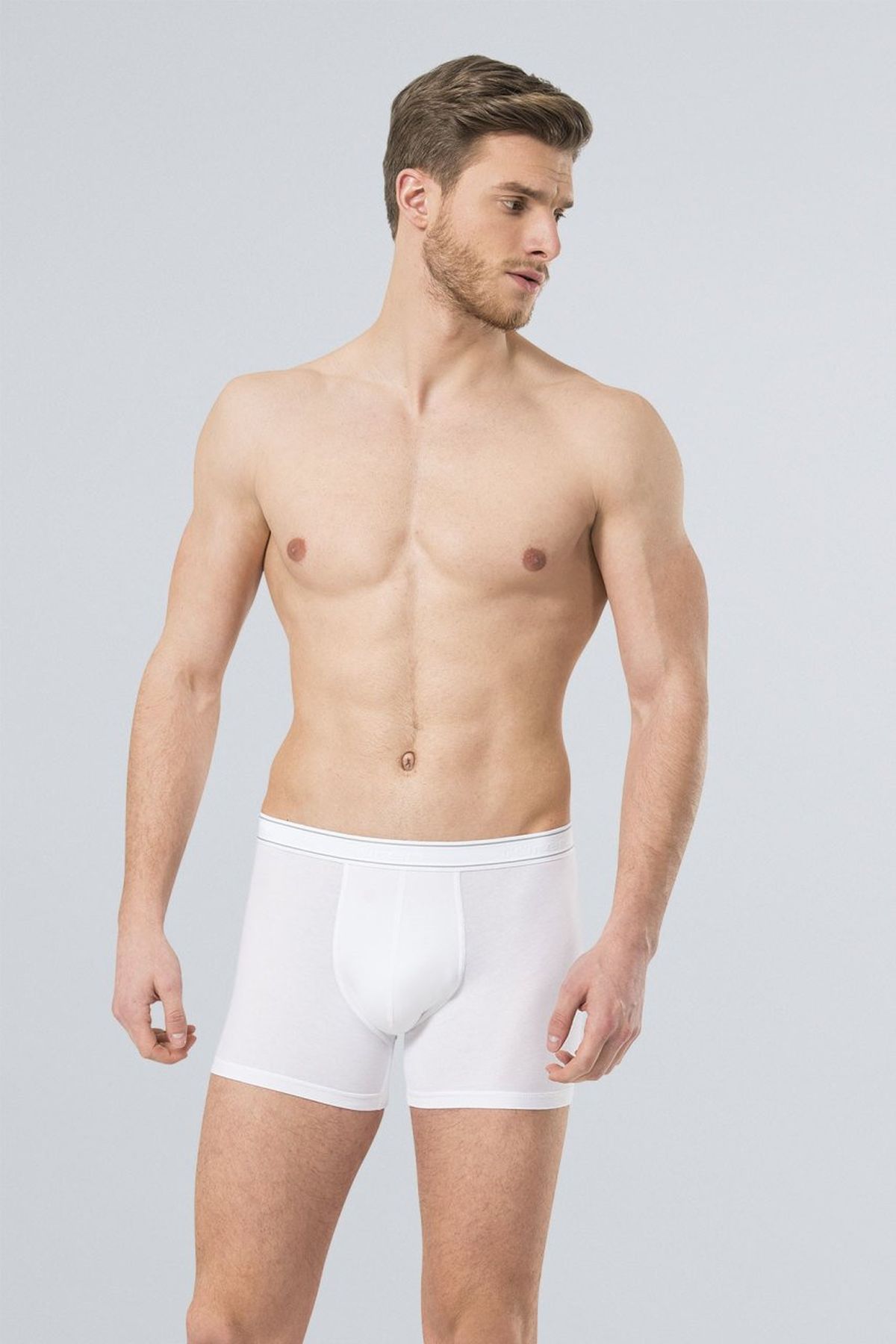 Türen 174 Beyaz Erkek Likralı Boxer
