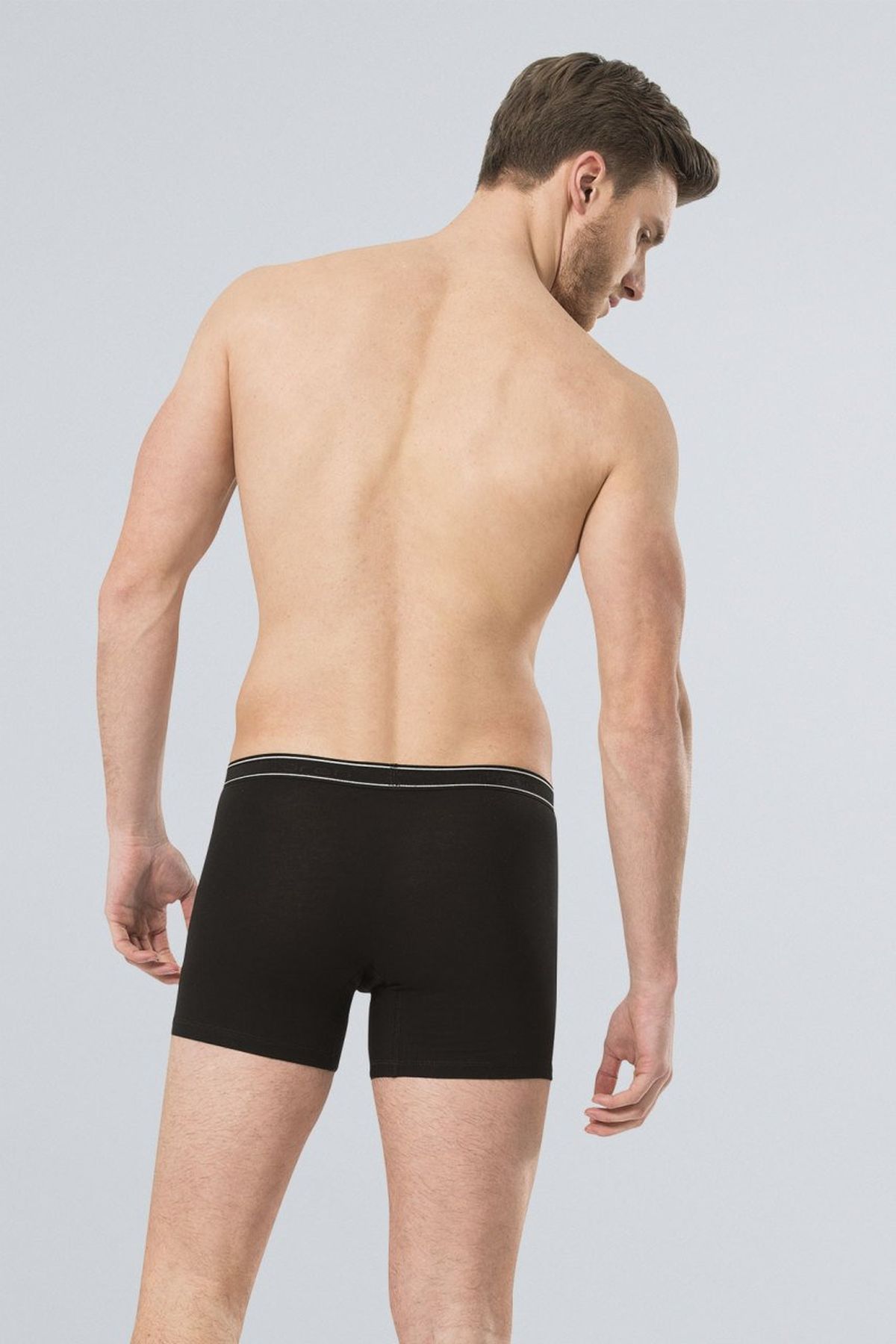 Türen 174 Siyah Erkek Likralı Boxer