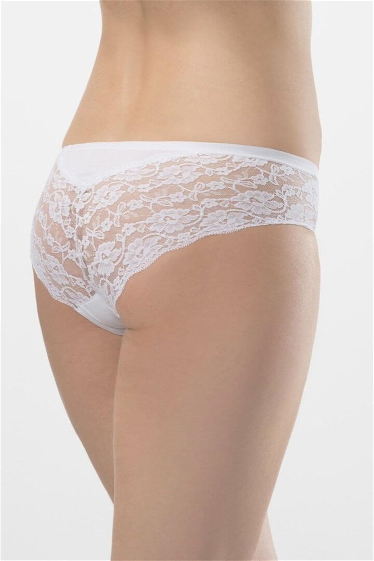 Türen Kadın Beyaz 2li Likralı Dantelli Bikini Külot 956