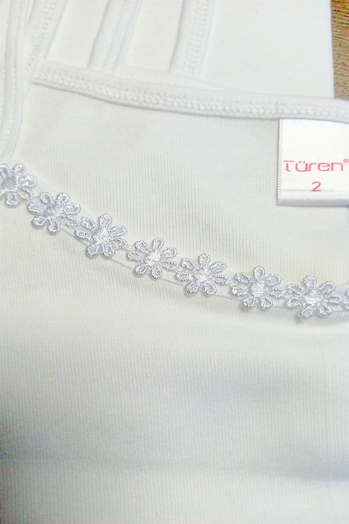 Türen Kız Çocuk Pamuklu Papatya İp Askılı Kaşkorse Atlet 2li Paket 415