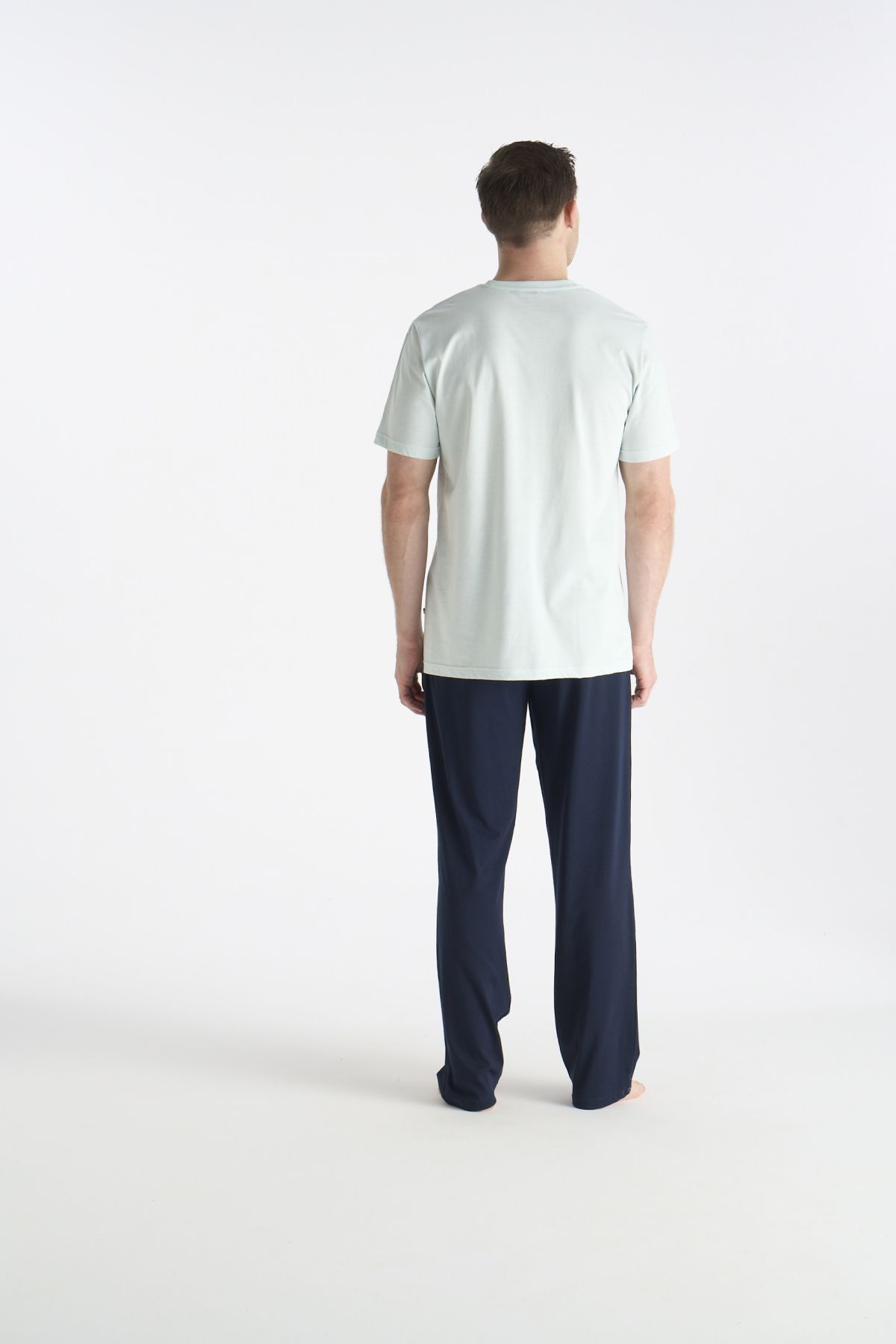 U.S. Polo Assn. 19039 Erkek Mınt Kısa Kollu Yuvarlak Yaka Pijama Takımı